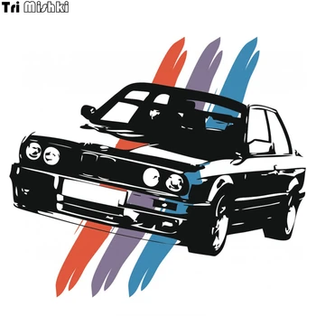 

Tri Mishki WCS044 15*14cm for bmw e30 car sticker funny colorful auto automobile decals for Car styling accessories 3 Color bar