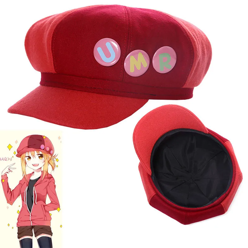 Красный Новый Himouto! Umaru Chan Косплей Кепка Doma модная восьмиугольная шляпа для