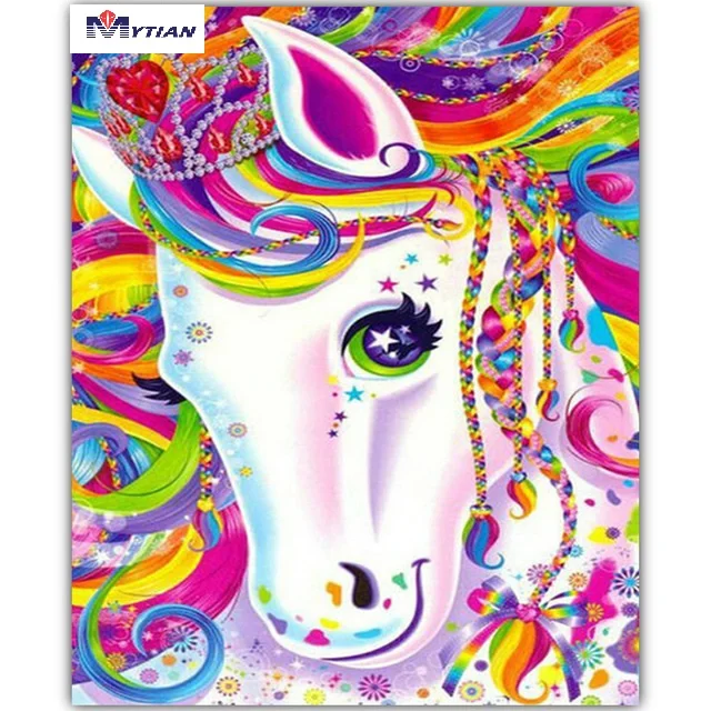 18060606 MYTIAN 5D Full Diamond Painting Cross Stitch Kit Cartoon Unicorn DIY Diamond Embroidery Pattern Diamond Mosaic Picture Rhineston
