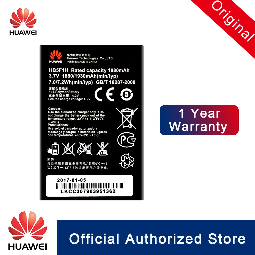 

Huawei 100% Original Battery HB5F1H For Huawei Honor U8860 C8860E E8660 M920 Glory M886 High Quality 1880mAh Phone Batteria Akku