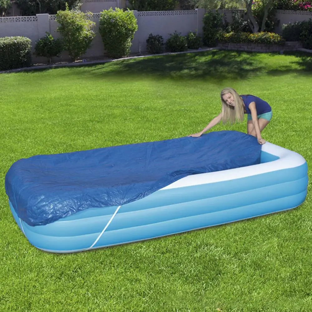 Синий плавательный бассейн тент для бассейна пылезащитный непромокаемый утолщенный накидка-пончо ткань надувной бассейн