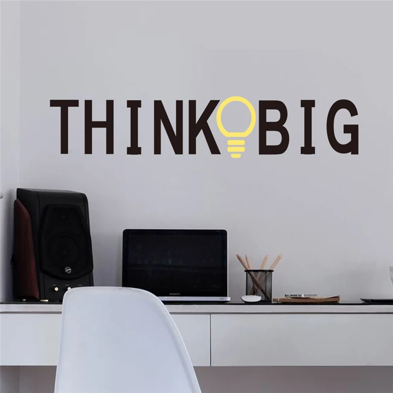 Think Big Quotes Wall Decals For Study Room Decoration Diy Vinyl Wall