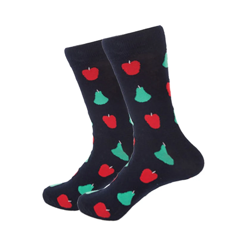 Брендовые мужские носки высокого качества из чесаного хлопка, 27 цветов, Веселые разноцветные носки с изображением фламинго, авокадо, носки с фруктами, дизайнерские носки «сделай сам» Носки