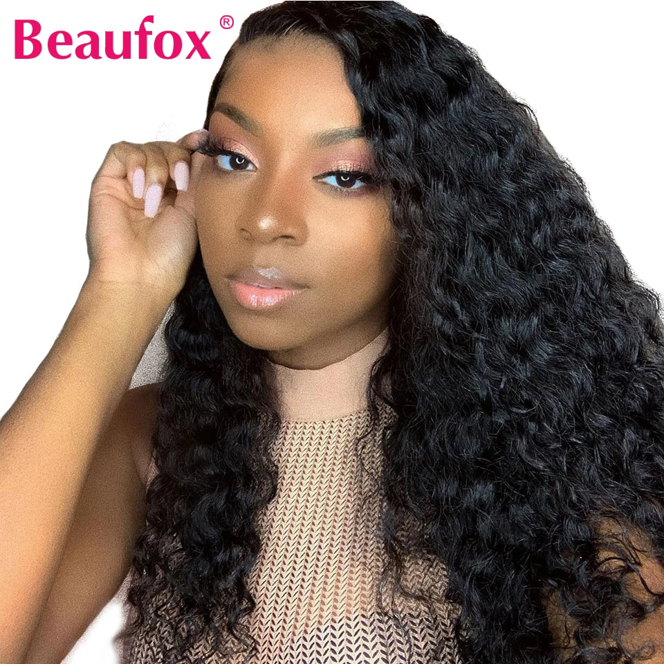 Beaufox 13x4 Lace Front Human Hair Wigs For Women Remy Peruvian Water Wave Human Hair Lace Wigs Pre Plucked Wig With Baby Hair