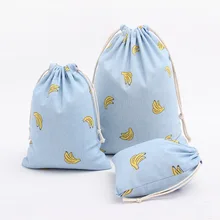 1 шт. Сумки на шнурке с бананом, холщовые сумки для хранения фруктов, красные сумки-органайзеры для одежды, детские игрушки для конфет и чая, подарочные сумки Bolsa