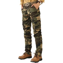 Мужские брюки карго Новое поступление года Мужские Камуфлированные штаны, милитари брюки многофункциональные карманы для инструментов брюки
