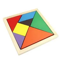 Горячие Продажа Обучающие Игрушки Дети Умственное Развитие Tangram Древесины, Доска Головоломки Образовательные Игрушки для Детей