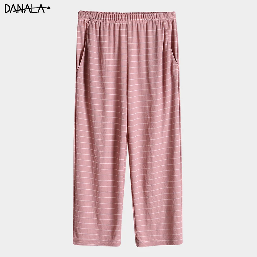 DANALA 5 Color Pants Sleep Bottoms For Women Vogue Comfortable Casual Elastic Leggings Female High Waist Home Wear