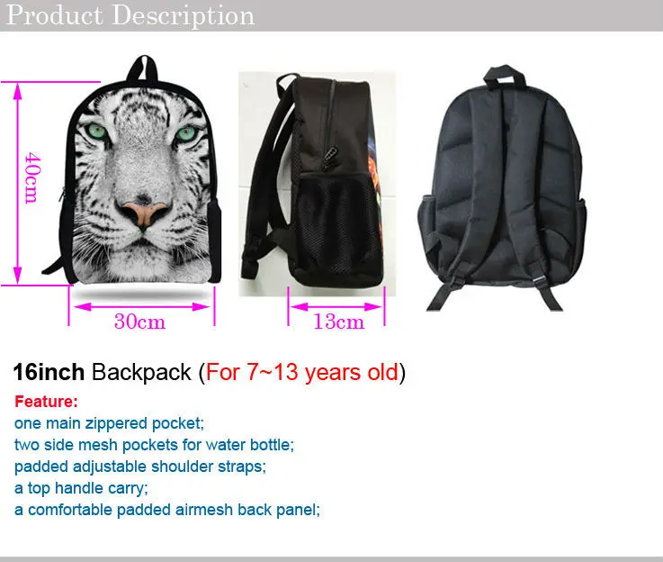 16-дюймовый шпилька милый рюкзак, школьные рюкзаки для девочек рюкзак EPIC школьный рюкзак для детей, мальчиков детские школьные рюкзаки Bolsa Infantil Menina сумка