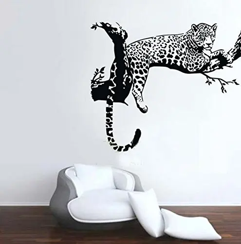 

Animal Wild Zoo Leopards Cheetahs Tail Wall Decal Sticker Living Room Vinyl Wall Stickers for Kids Room Home Decor QT004