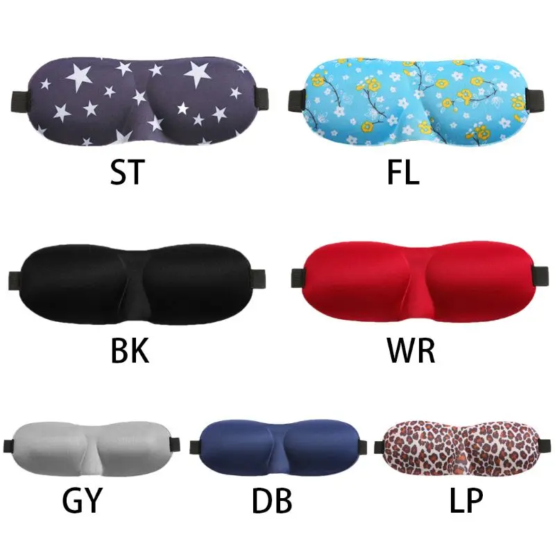 

3D Contoured Sleep Mask Star Floral Eyeshade Cover Portable Adjustable Blindfold
