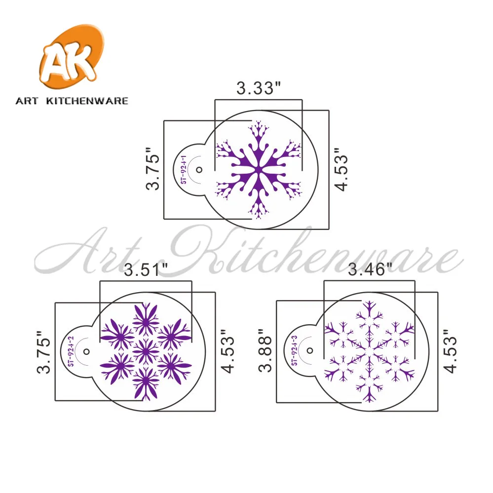 6 шт Рождество в форме снежинки для печенья трафарет торт плесень пластик Трафарет Шаблон кекс выпечки инструменты для помадки печенья инструменты ST-924