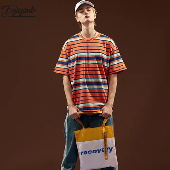 

FOJAGANTO Fashion Brand Men T-Shirt 2019 Summer Male Casual Hip Hop Tee Shirt Men's Printing T-shirt Streetwear Tops