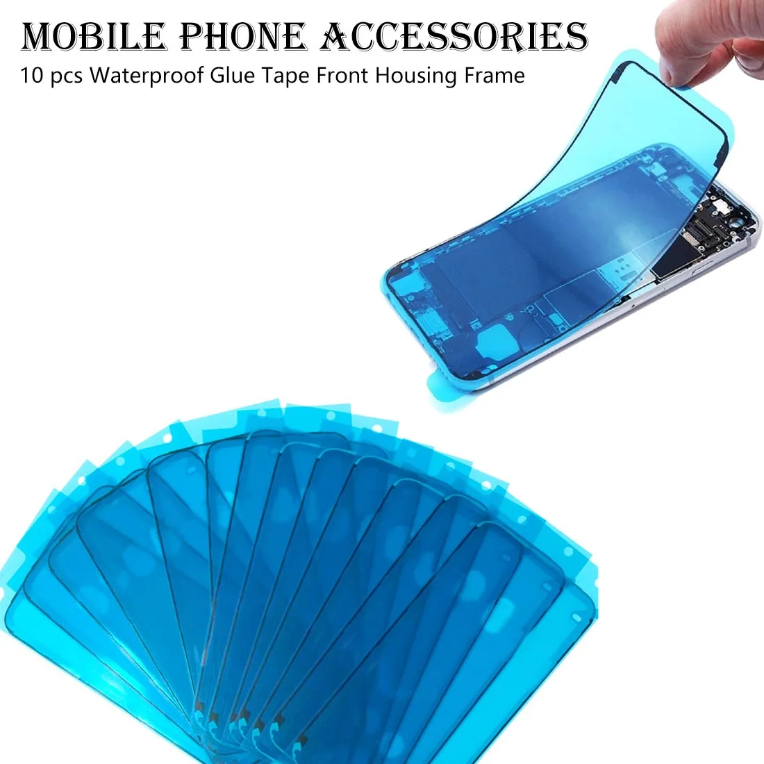 

10 pcs Waterproof Glue Tape Front Housing Frame for iPhone 7 7 Plus 8 8 Plus X XR XS XSMAX Seal Stickers