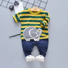 Spring Autumn Children Baby Boys Girls Clothes Infant Stripe Garment Cartoon 2Pcs/sets Toddler Fashion Clothing Kids Tracksuits цена Spring Autumn Children Baby Boys Girls Clothes Infant Stripe Garment Cartoon 2Pcs/sets Toddler Fashion Clothing Kids Tracksuits цены онлайн