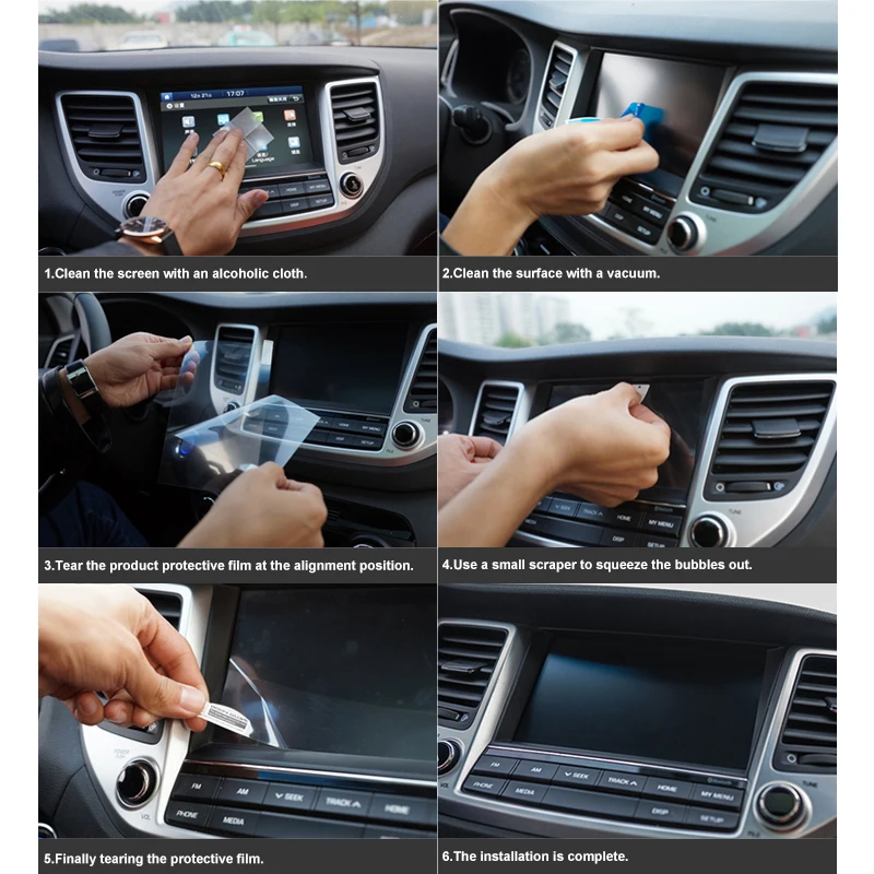 Для Ford Kuga Escape 2013 2014 2015 2017 HD GPS навигация экран стальная защитная пленка управление