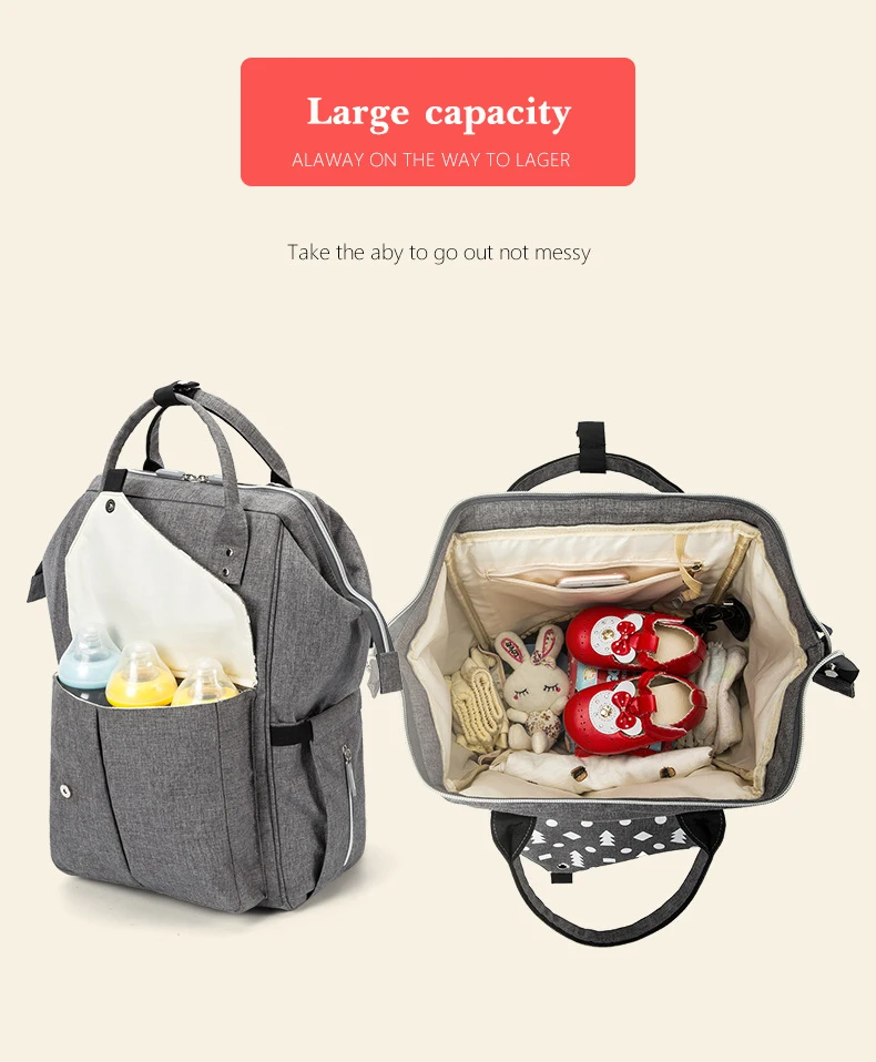 Fashion Mummy Maternity Nappy Bag Large Capacity Baby Diaper Bag Travel Backpack Designer Nursing Bag for Baby Care