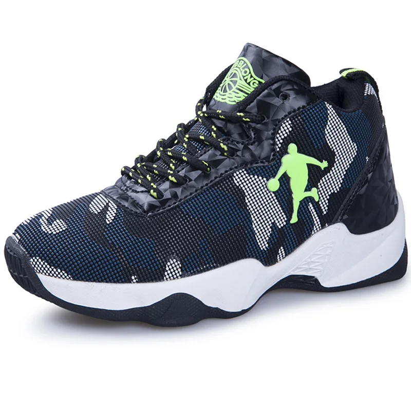 High Quality Thick Sole Non-slip Outdoor Kids Sneakers Boys Basketball Shoes Footwear Rubber Children Sports Shoes Basket 2018