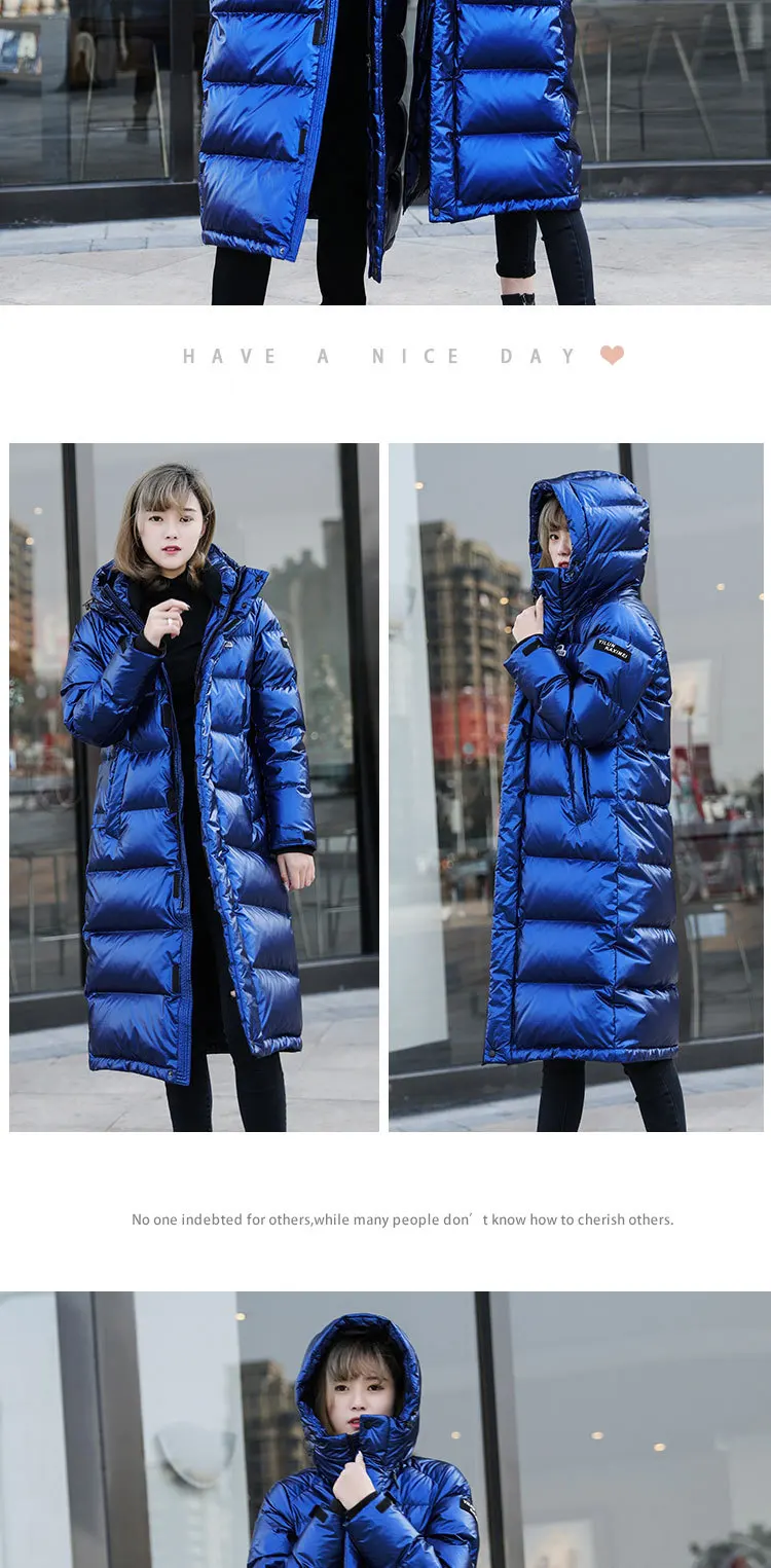 Tcyeek женский пуховик с капюшоном плотное зимнее пальто мужская одежда корейский теплый длинный гусиный пуховик модная верхняя одежда K-8893