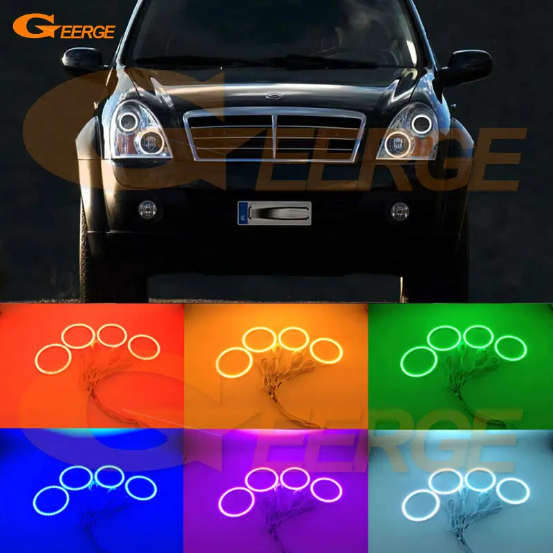 For Ssangyong Rexton 2006 2007 2008 2009 2010 2011 2012 Excellent Multi-Color Ultra bright RGB led Angel Eyes kit Halo Rings For Ssangyong Rexton 2006 2007 2008 2009 2010 2011 2012 Excellent Multi-Color Ultra bright RGB led Angel Eyes kit Halo Rings
