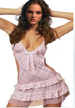 

Free Shipping Sexy Lingerie Underwear Nightwear Lace Pink Dance Dress YSF8822