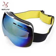 BOLLFO унисекс противотуманные лыжные очки с защитой от УФ-излучения широкий обзор лыжные очки для взрослых Спорт на открытом воздухе 4 цвета