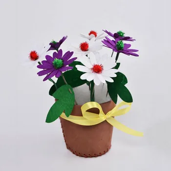 

DIY Craft Toy Kit Flower Pot Eva Foam Sticker Potted Plants Creative Education Toy for Girls Children Dropshipping