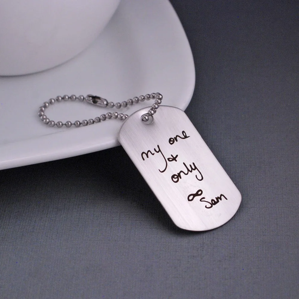personality name Key Chain DAD gift my one infinite symbol stainless steel laser engraved Jewelry Holder K1028 | Украшения и