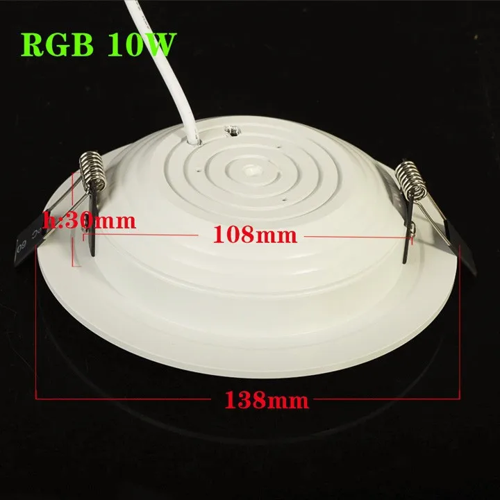 5W/10W RGB RGBW LED Ceiling Panel Light AC85-265V Embedded Recessed Downlight Bulb Changable with 24 key Remote Control