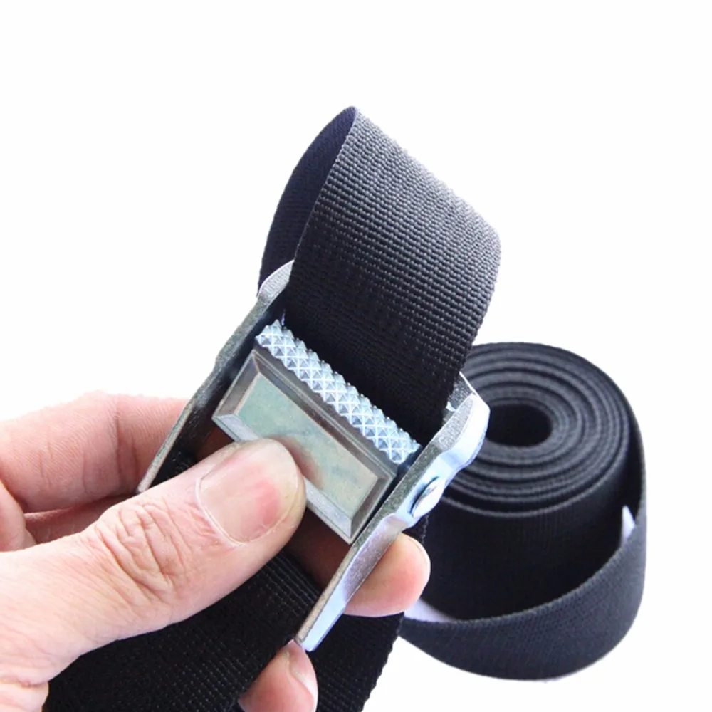 

1-4 M Width Nylon Pack Cam Tie Down Strap Lash Luggage Bag Belt Metal Buckle 25mm