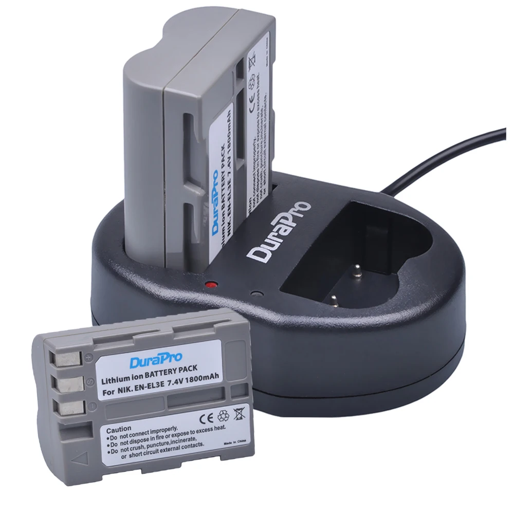 Usb De Doble Canal Cargador de batería para Mh-18a En-el3e Nikon D700 D300 D200 D80 D90