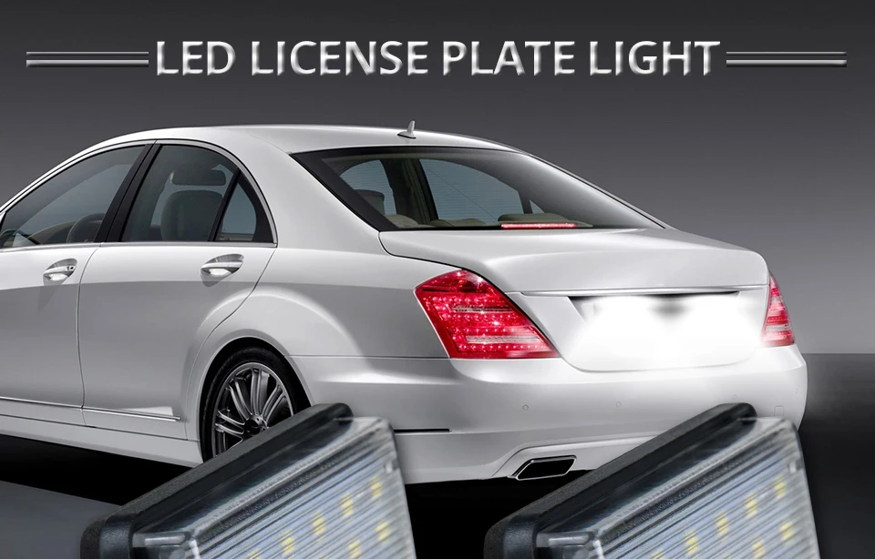 Led Car styling 6500k Error free Led Auto Number License Plate Lights For Lexus LX470 GX470 Toyota Land Cruiser 120 Prado Land (1)