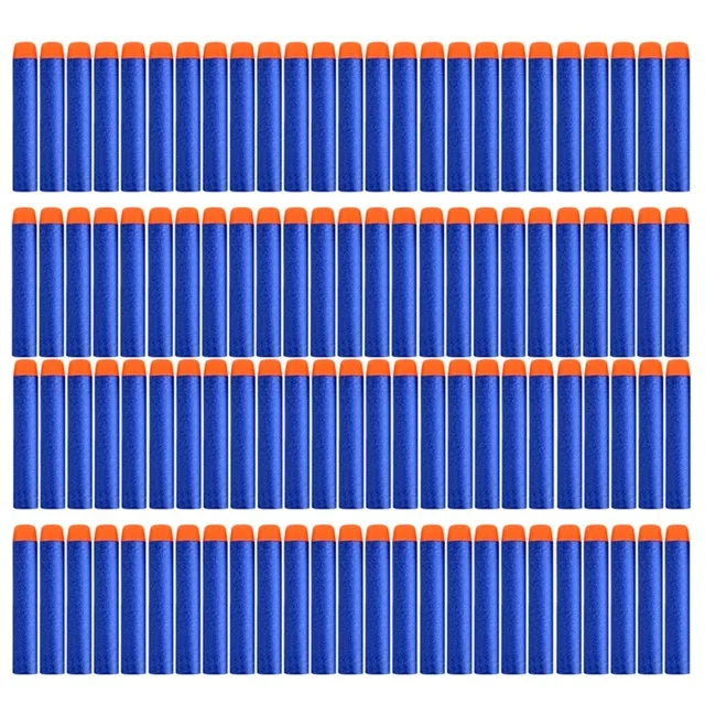 Мягкие пули Nerf 100/50 шт пустотелая головка 7 2 см пополняемая игрушка дартс для