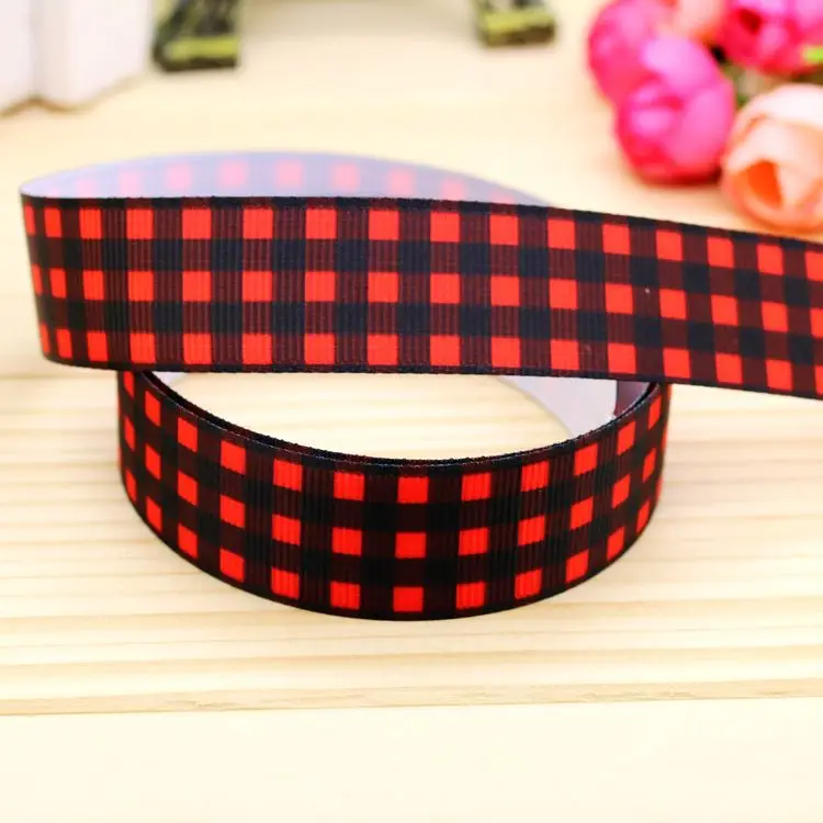 

7/8 ''клетчатая печатная корсажная лента, бант, головной убор, украшение, оптовая продажа OEM 22 мм H5077