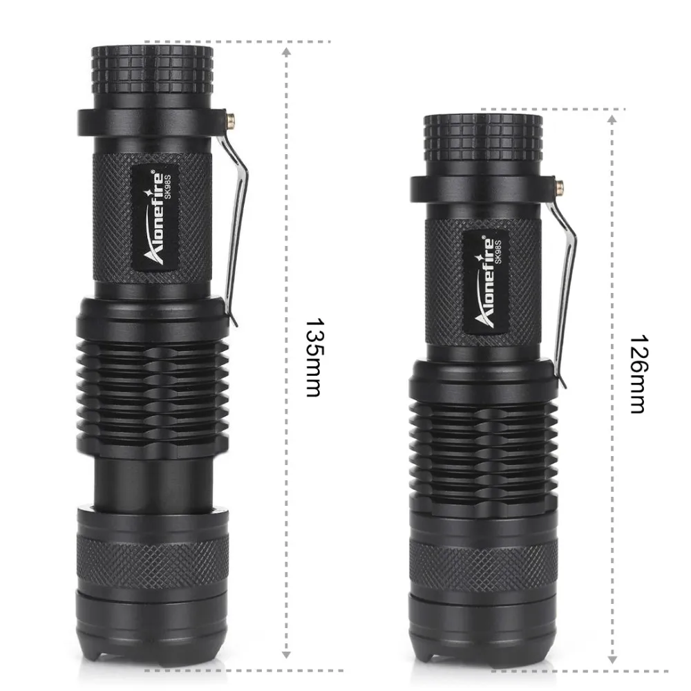 Alonefire SK98s 2000lm CREE XM-L2 LED светодиодный фонарик Мини Масштабируемые регулируемый фокус Увеличить светодиодный фонарик Troch свет