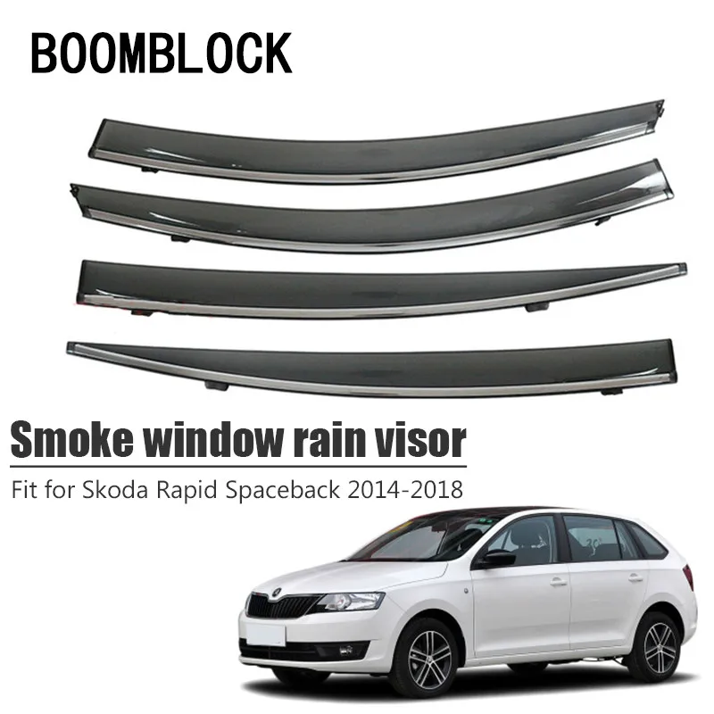 Козырёк от дождя для Skoda Rapid Spaceback 2018 2017 2016 2015 2014 4 шт.|Навесы и укрытия| |