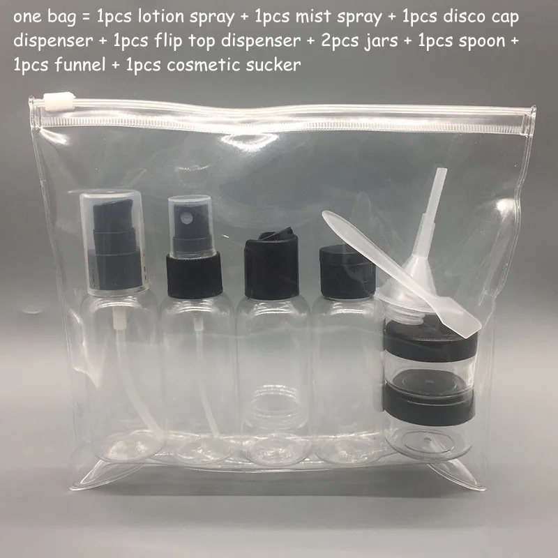 Travel Kits Cosmetic Packaging Travel Suit Sets 50ml Cosmetic Spray