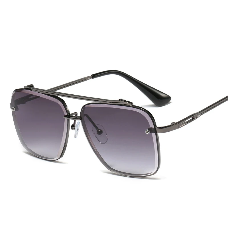 PAWXFB 2019 New Men square Sunglasses Driving Gradient Sunglasses UV400 Shades 95527 model