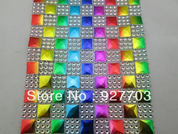 

(CM745)9 Meters 6 Colors 9 Rows Square Sparkle Rhinestone Crystal Diamond Mesh Wrap Roll Ribbon