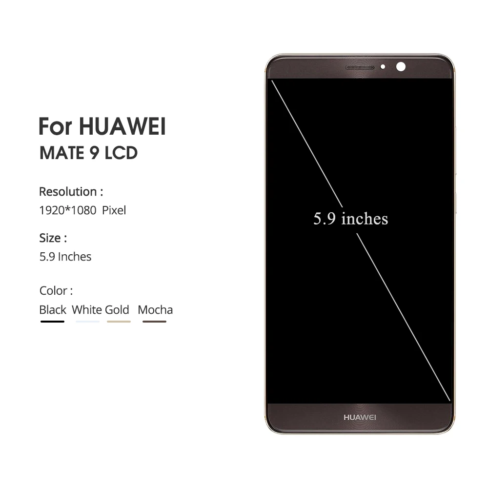 5,9 '' ЖК-дисплей для huawei mate 9, сенсорный экран, дигитайзер с рамкой, дисплей для huawei mate 9, ЖК-MHA-L29, замена