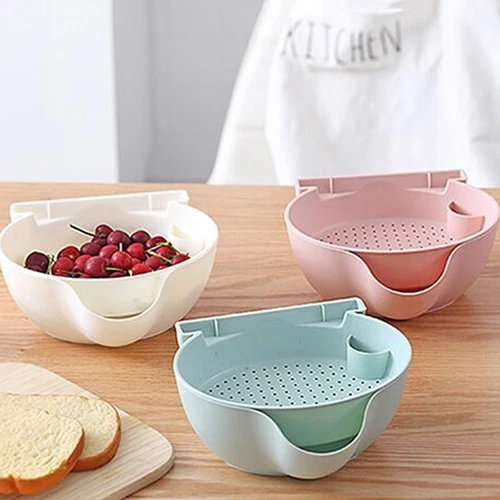 

Double Lazy Drip Fruit Plate Dry Fruit Storage Box Practical Food Container with a trash can Mobile Phone Stents cold heat resis