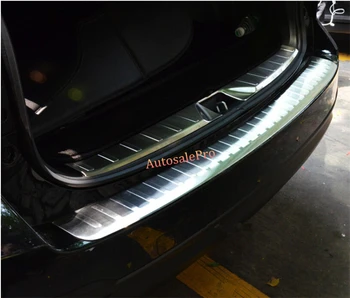 

steel Outer + Inner Rear Bumper Protector trunk threshold plate cover Sill Trim 2pcs For Subaru Forester 2013 2014