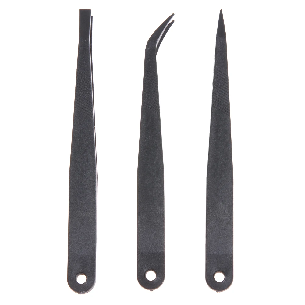3 шт. антистатические щипцы для пайки из углеродного волокна|tweezers set|tweezers kitset tweezers