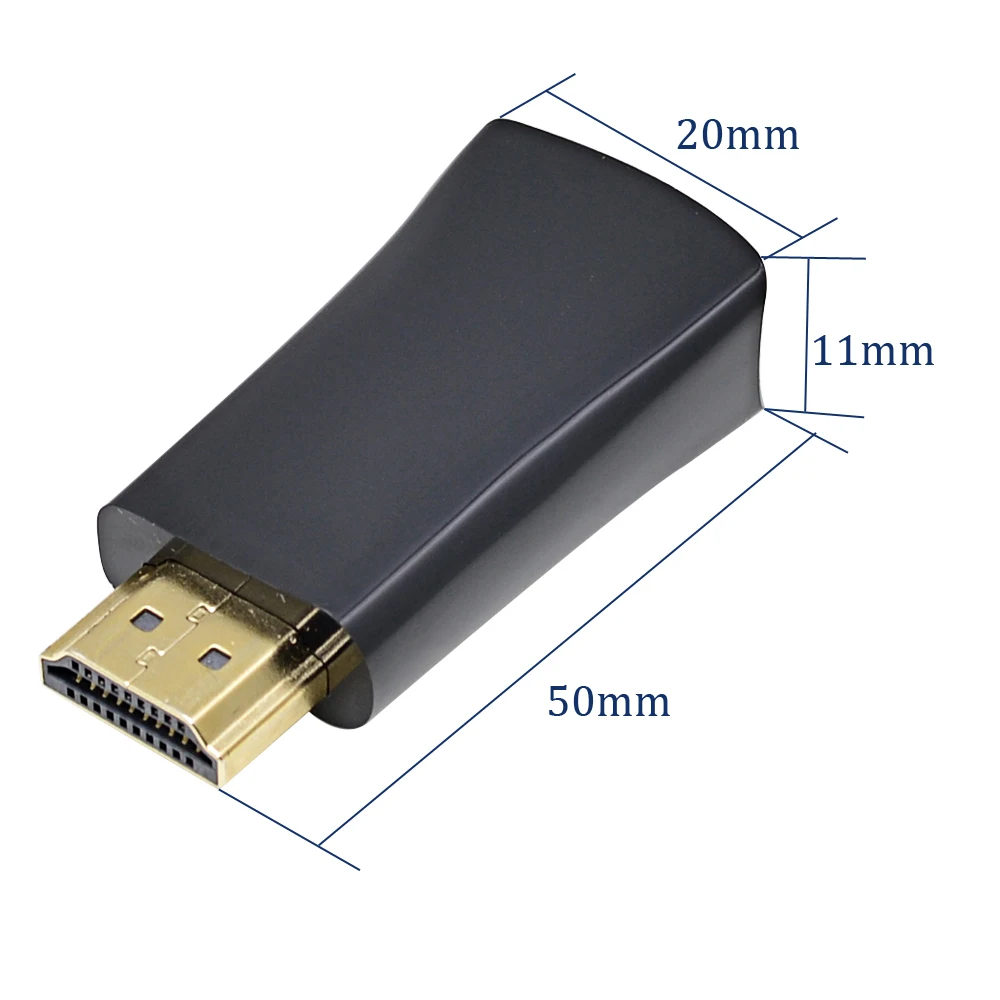 CHIPAL для HDMI к VGA конвертер HDMI2VGA адаптер 1080 P Чипсет для ПК компьютер ноутбук Настольный планшет к HDTV дисплей монитор