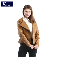 Весеннее модное женское пальто good хорошее качество дамские большие лацканы вышитые lac женские ПУ кожаные куртки колледжа Ветер