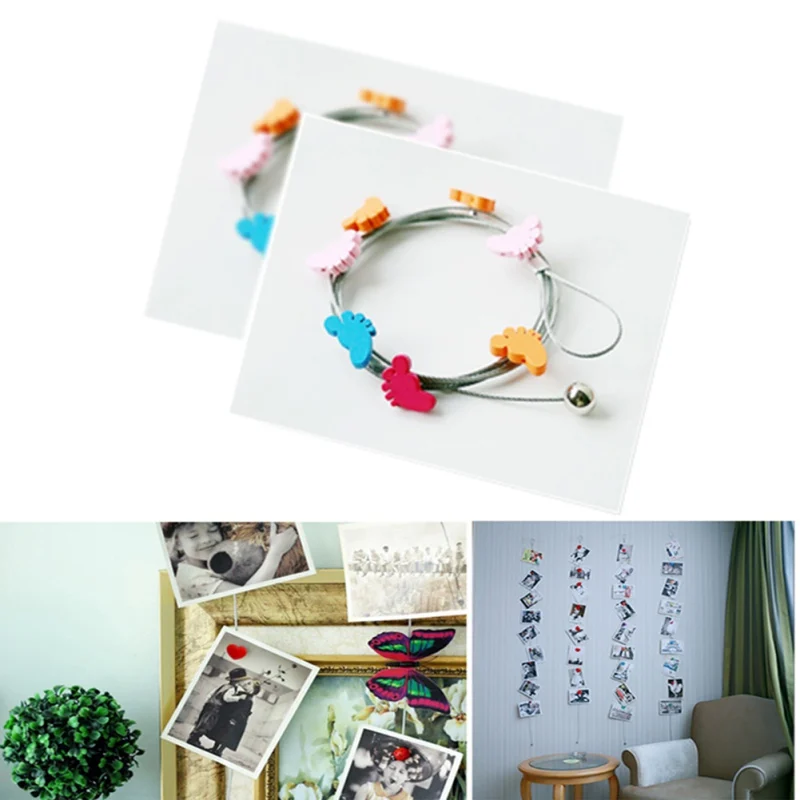 

Creative Magnetic Photo Rope Photo Wall Photo Display Creative Iron Rope Can Be Hung Horizontally Frame Photo Rope New