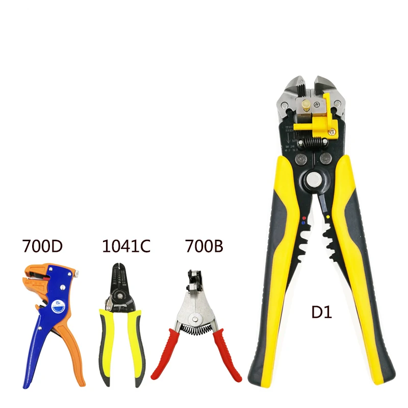 

HS-104C HS-D1 Cable Wire Stripper Cutter Crimper Automatic Multifunctional TAB Terminal Crimping Stripping Plier Tools HS-700D