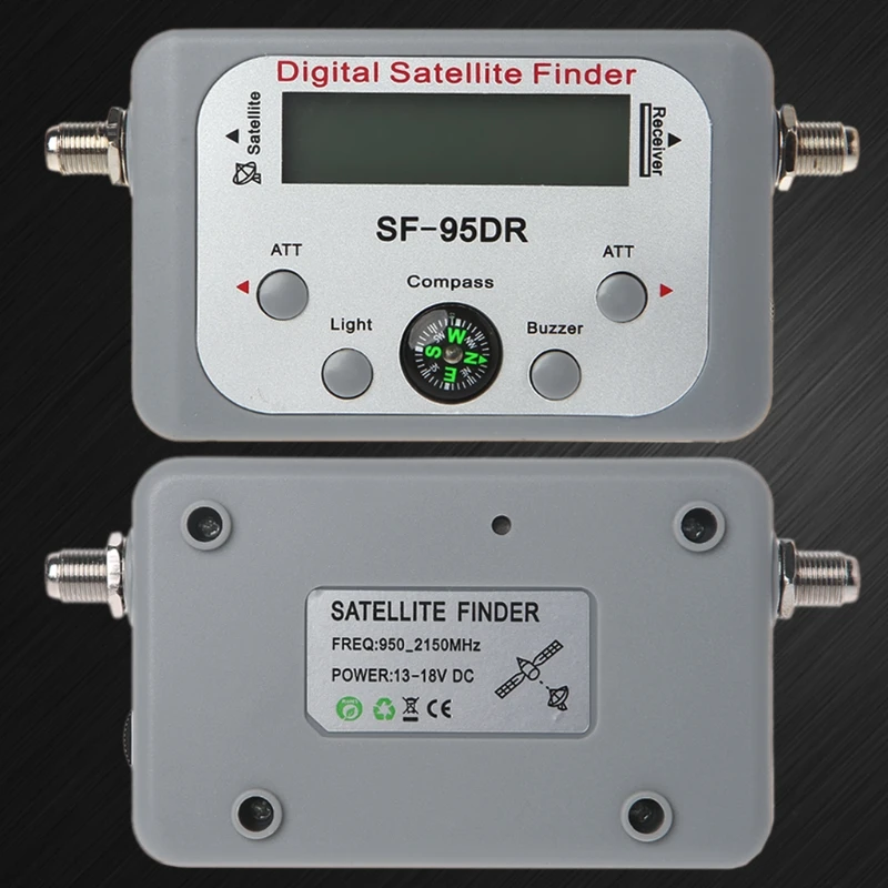 New Gray Digital Satellite Finder Meter TV Signal Sat Decoder DVB-T2 LCD FTA Dish | Электроника