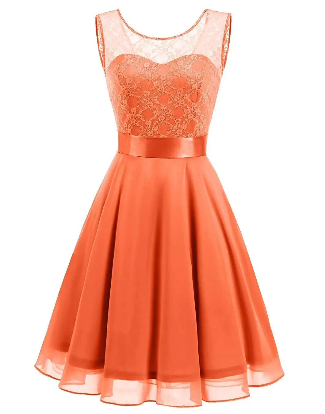 Short Orange Formal Dresses