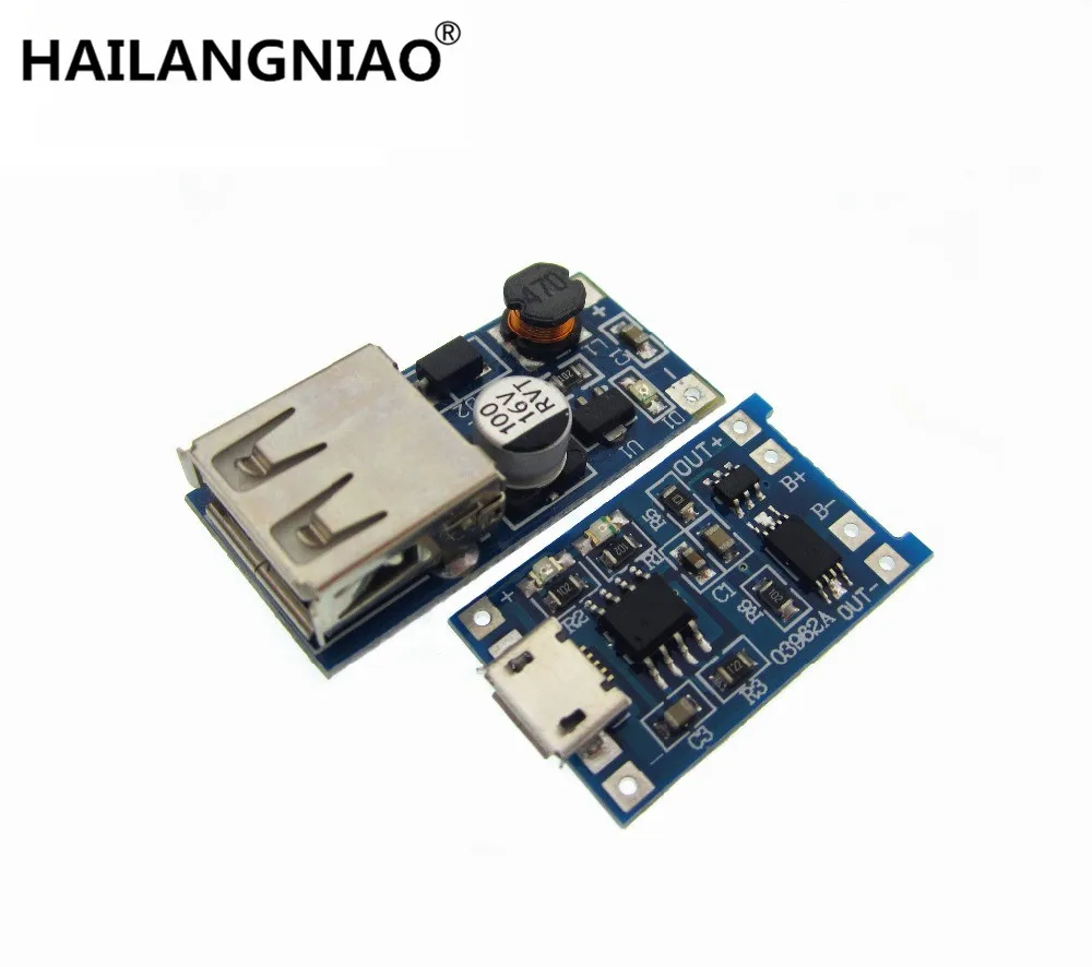 

0.9V~5V 600MA USB Output charger Mini DC-DC Boost Converter +1a lithium battery charging TP4056 with protection one plate modul